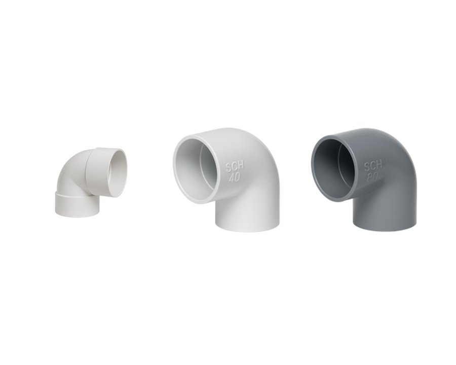 Codo de 90° de PVC