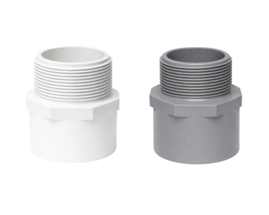 Adaptador macho de PVC